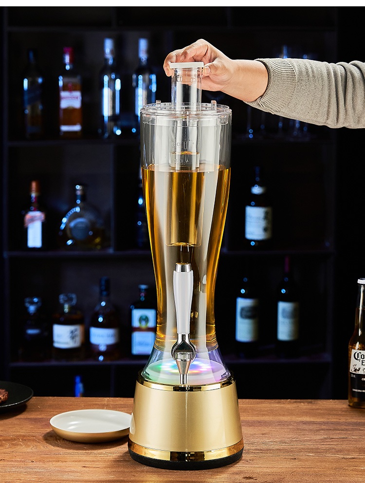 와인디스펜서 제조기 대용량 위스키 가정용 생맥주 혼술 샴페인 골드 - 상세 이미지 4