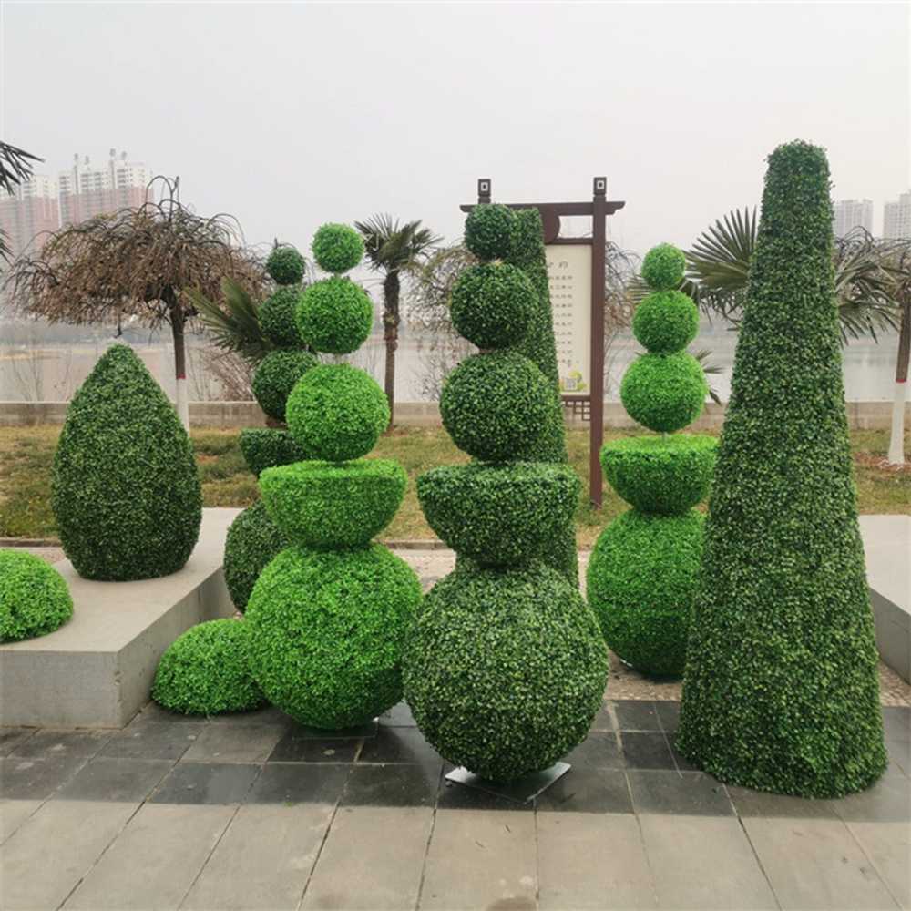 율마 조화 장식 소나무 삼나무 풍경 카페 인테리어 원형 밑면 65cm - 상세 이미지 5