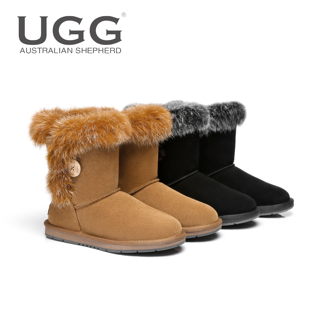 호주어그 에버 도나 버튼 숏 양털 여성 어그 부츠 521009