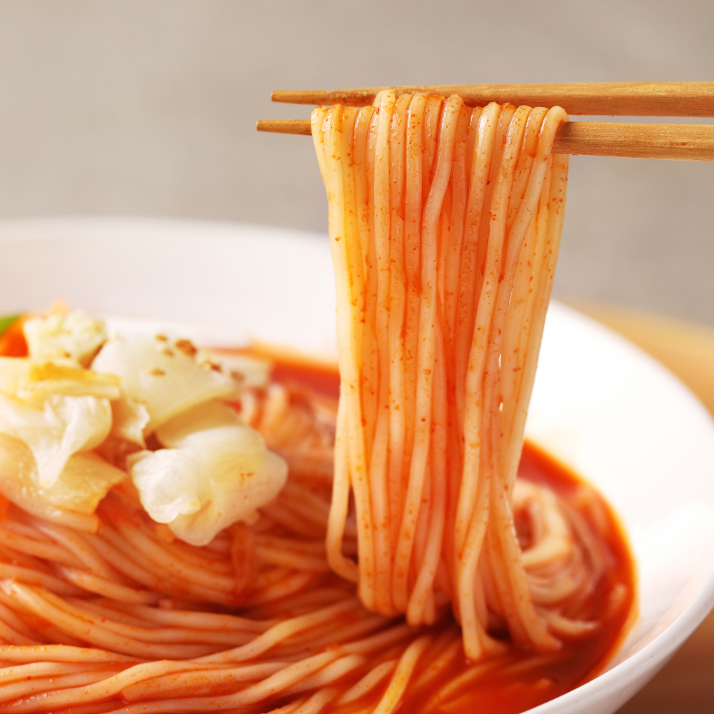푸딩프렙 동치미 물비빔국수 450g 생소면 밀키트 간편조리세트 - 상세 이미지 4