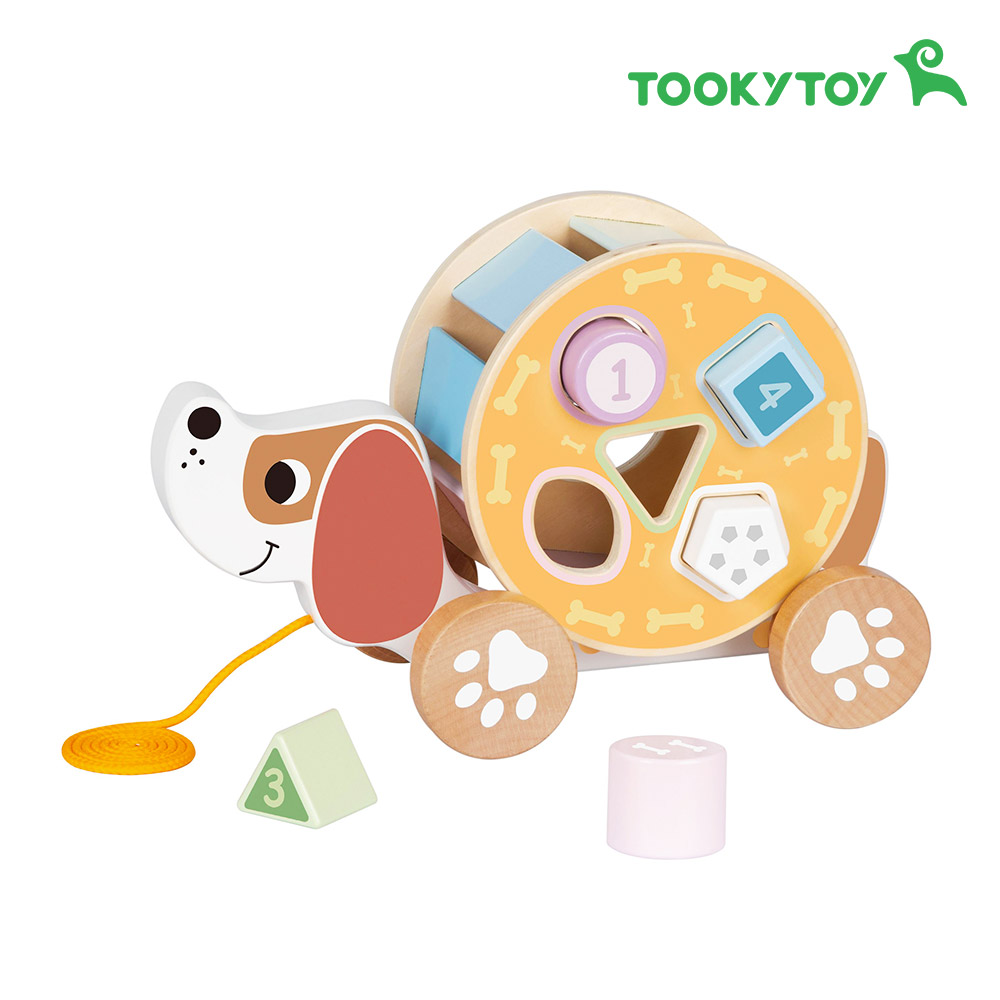 [투키토이] 강아지도형끌기 아기걸음마 풀어롱강아지 도형맞추기 원목걸음마 Tookytoy 이미지 8