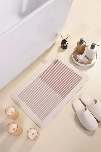 1+1 규조토발매트 주방매트 빨아쓰는 규조토 소프트 4세대 욕실 화장실 샌드사각S사이즈 2개