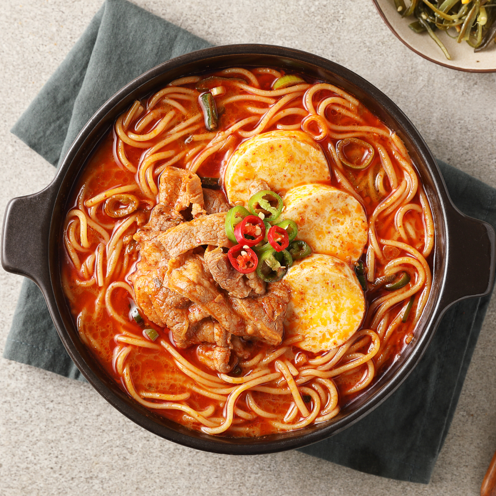 푸딩프렙 우삼겹 쫄면 순두부용 키트 450g 밀키트 간편조리세트 - 상세 이미지 2