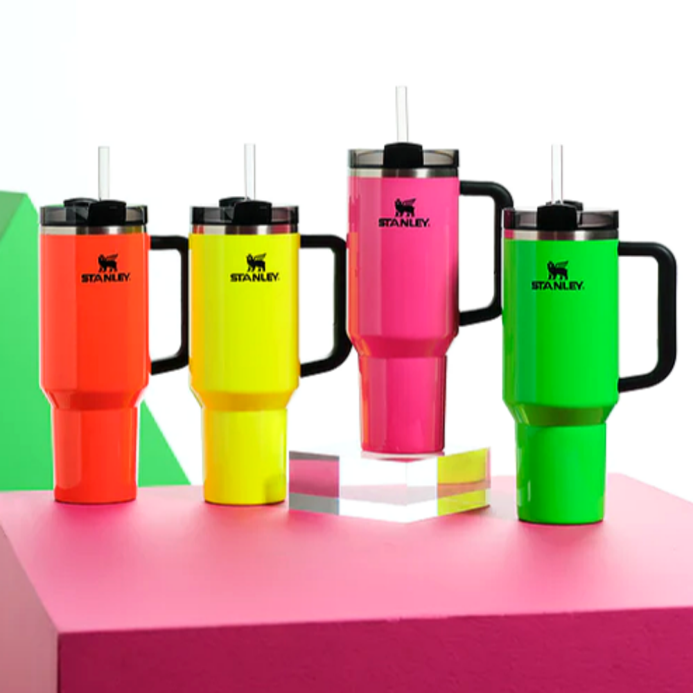 스탠리 텀블러 H2.0 진공 슬림 퀀처 1.18L NEON 네온 빨대 대용량 보냉 1210001976405 - 메인 이미지