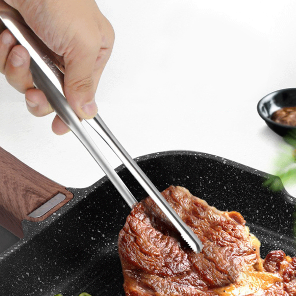 스텐 집게 요리 조리 음식 주방 업소용 식당 음식점 주방용 가정용 얇은 얼음 고기 반찬 - 상품 이미지