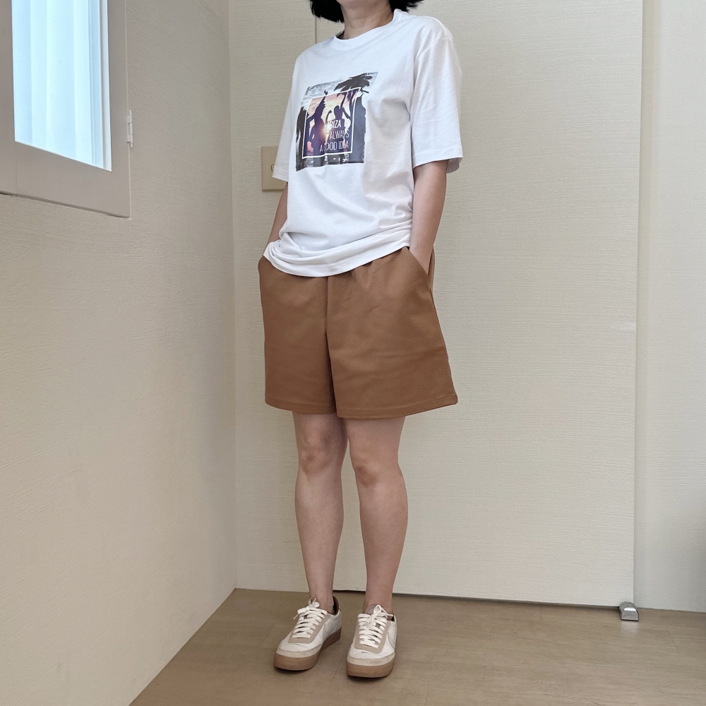 여성 반팔 면 티셔츠 라운드넥 전사 프린팅 박스 여름 데일리 빅사이즈 여자 롱티 - 상세 이미지 4