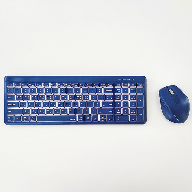 (키스킨 드림) 아이노트 KR100RB 백라이트 무선 블루투스 키보드 마우스 세트
