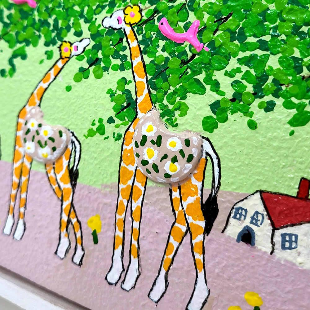아트앤샵 미술작품 두요 김민정작가 원작 초록숲에 머무는 행복3 현대미술 그림액자 - 상세 이미지 2