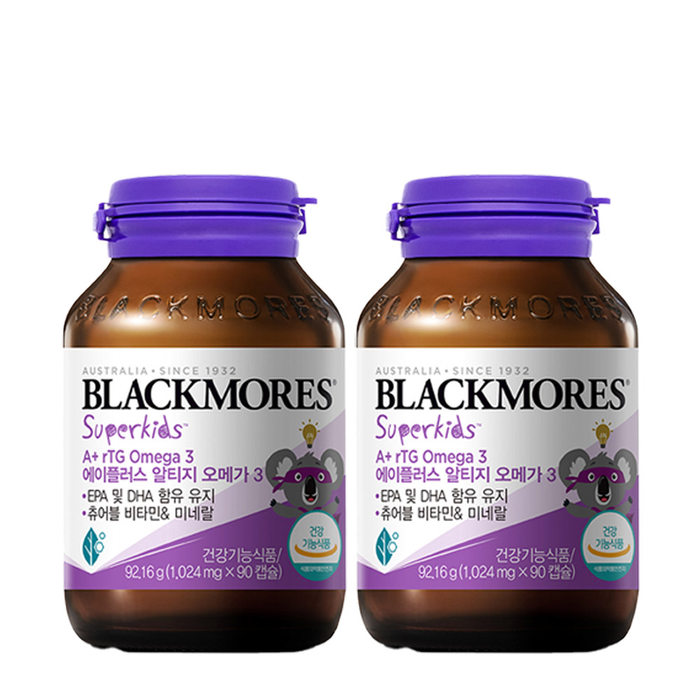 블랙모어스 슈퍼키즈 에이플러스 알티지 오메가3 90캡슐 2개월분 제품 이미지