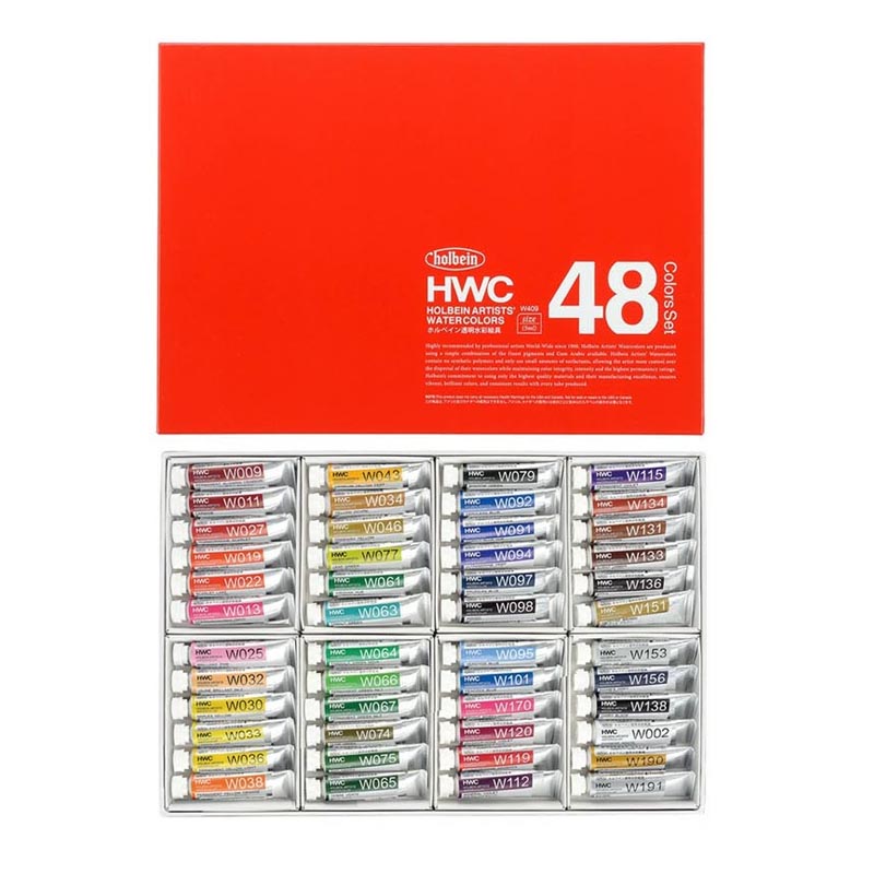 HWC 홀베인 일본 수채화 물감 48색 세트 - 상품 이미지