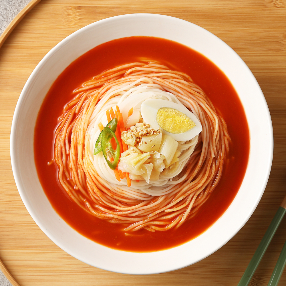 푸딩프렙 동치미 물비빔국수 450g 생소면 밀키트 간편조리세트 - 상세 이미지 2