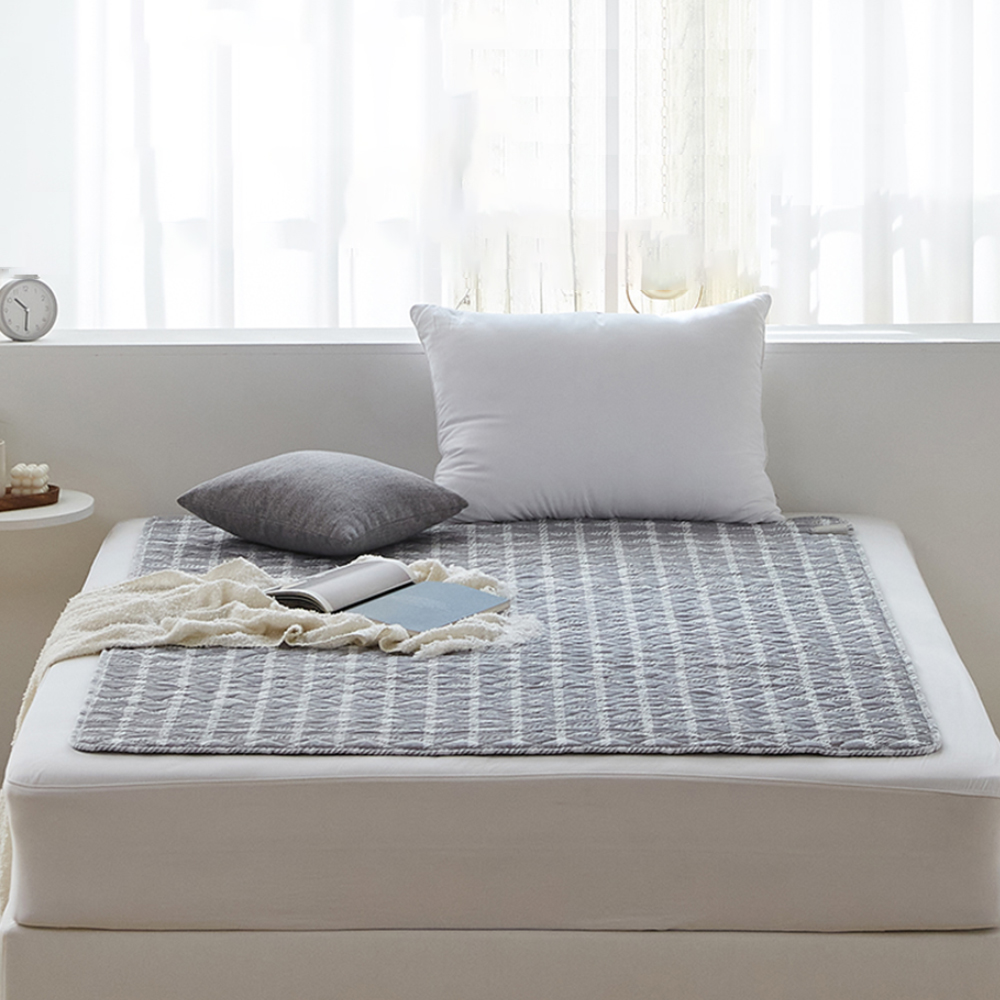 수면도감 전기요 탄소매트 캠핑 화이트체크 싱글