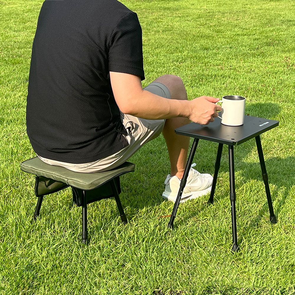 캠핑 멀티 테이블 사이드 보조 미니 경량 높이조절 택티컬 전술 그린 M