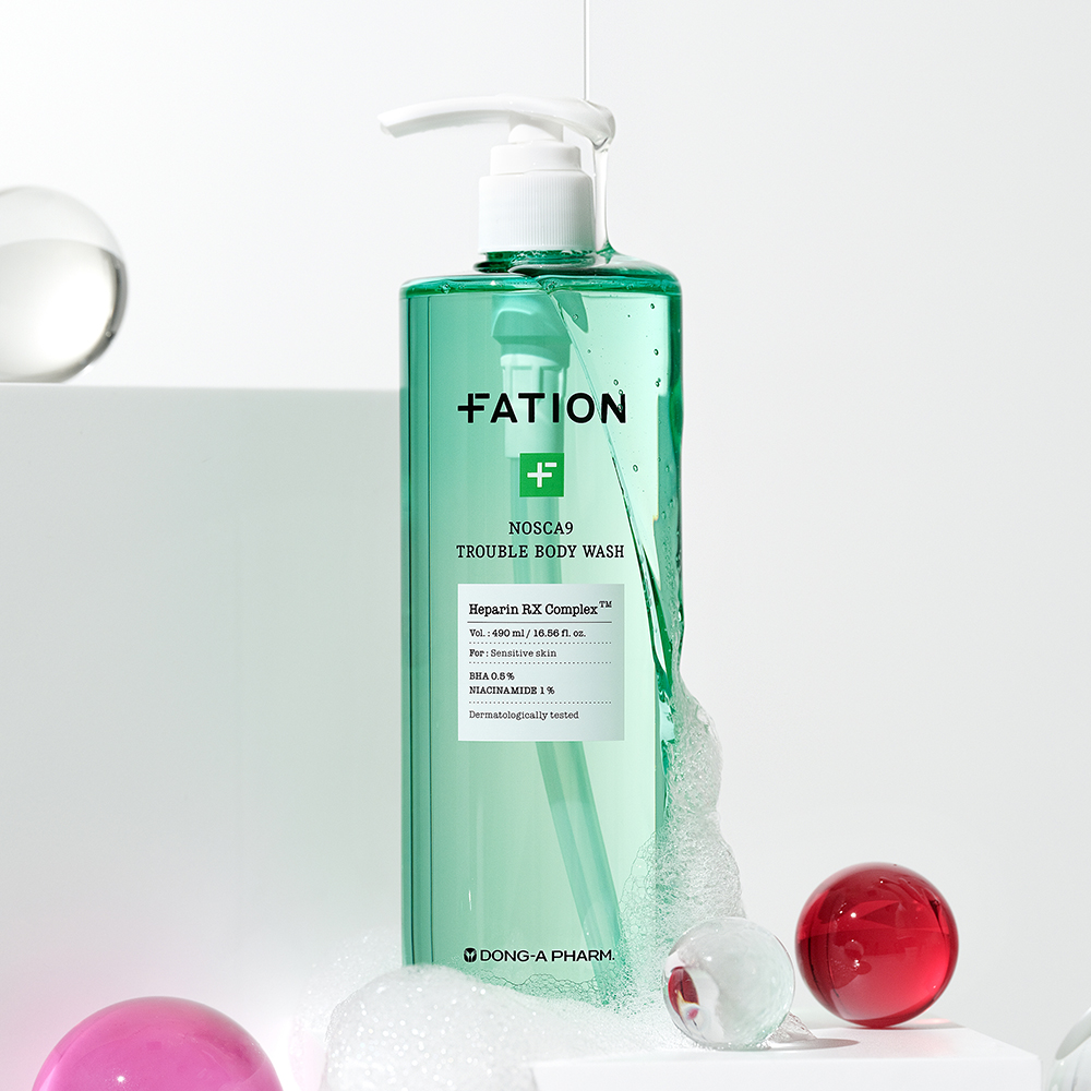 파티온 노스카나인 트러블 바디 워시 490ml 등드름 살리실산 여드름성 피부완화 기능성