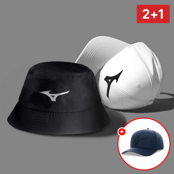 [2+1 특가] 미즈노 RB 버킷 햇 + RB 페이스풀 캡 + RB 투어 스타일 캡
