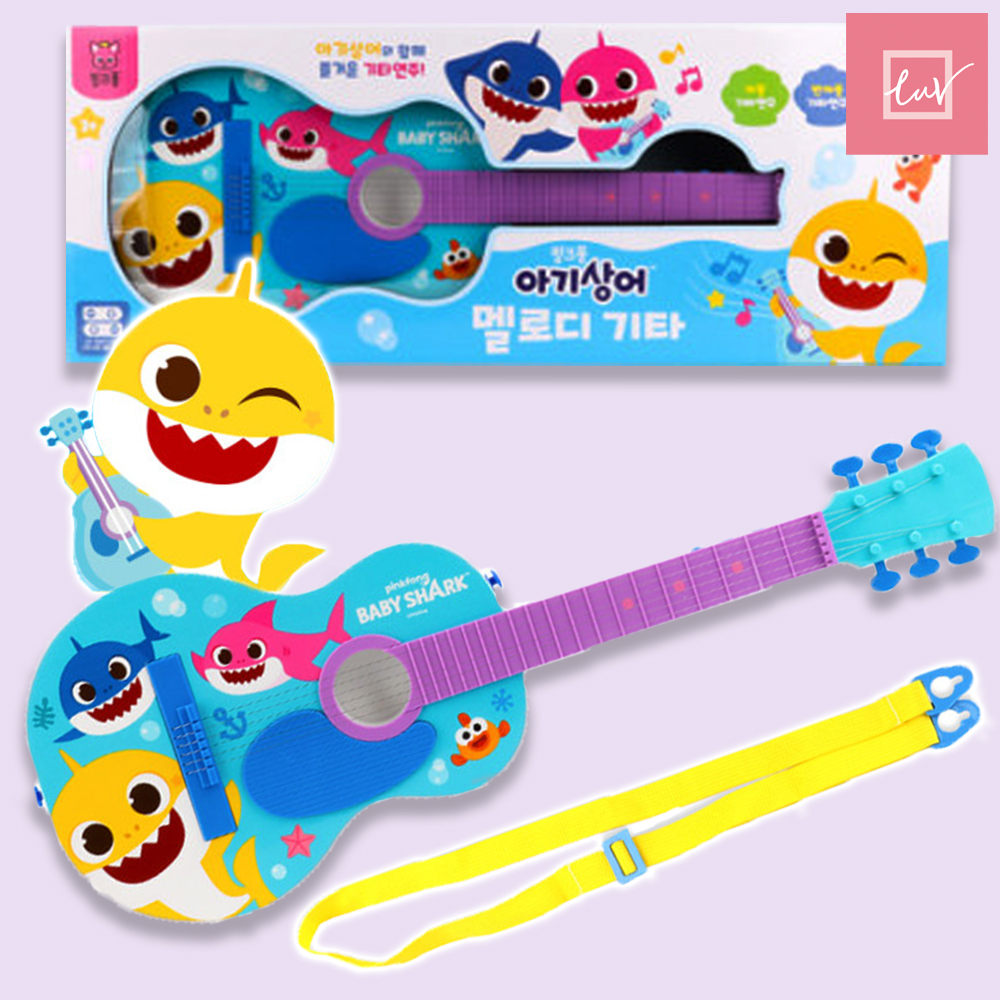 핑크퐁 아기상어 장난감 기타 동요 리듬 멜로디 통기타 여아 남아 유아동 음악놀이 스티커세트 - 상세 이미지 5