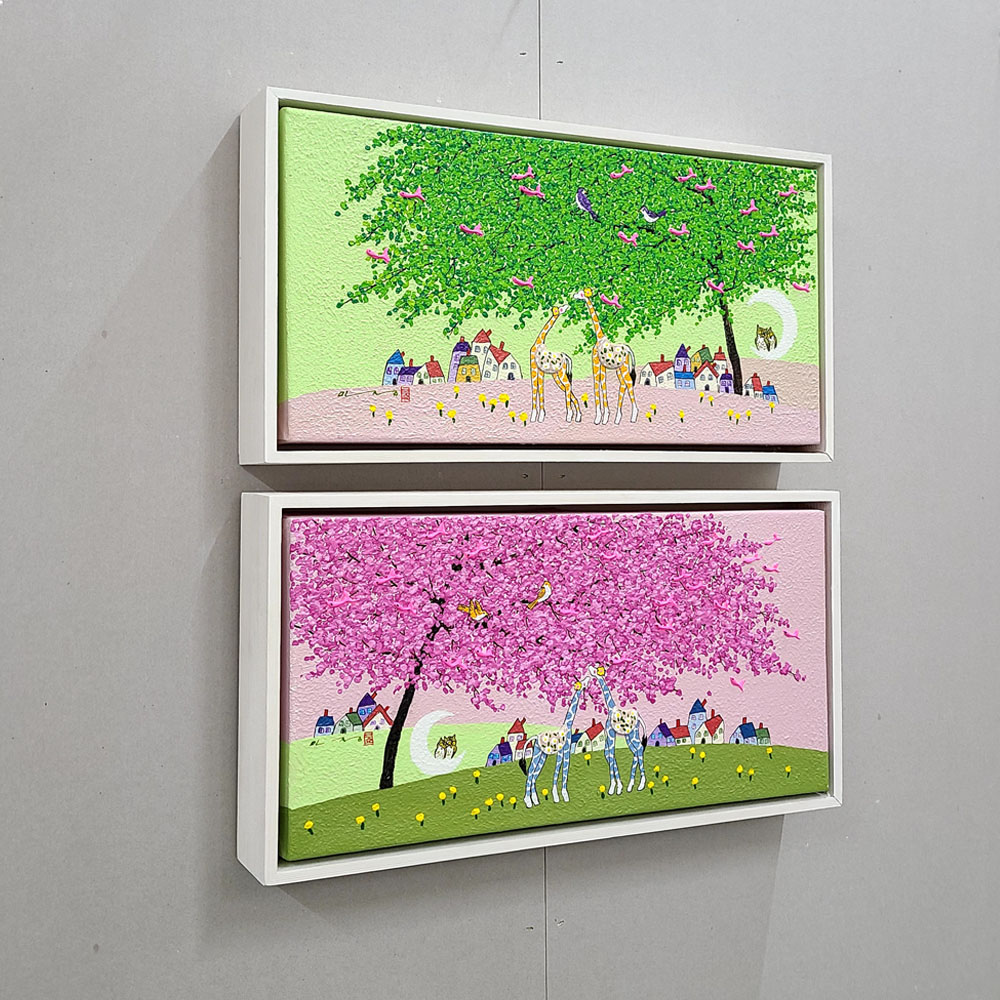 아트앤샵 미술작품 두요 김민정작가 원작 초록숲에 머무는 행복3 현대미술 그림액자 - 상세 이미지 5