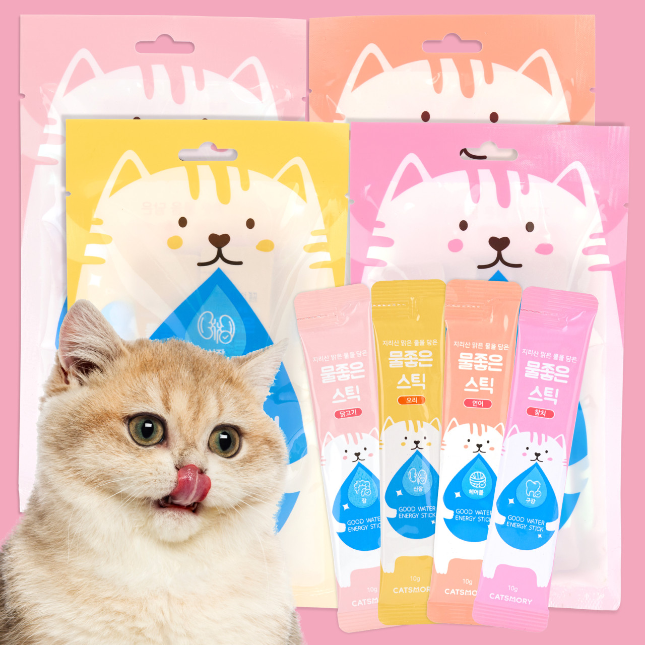 캣츠모리 물좋은스틱 아기 고양이 간식 새끼고양이 20개 제품 이미지