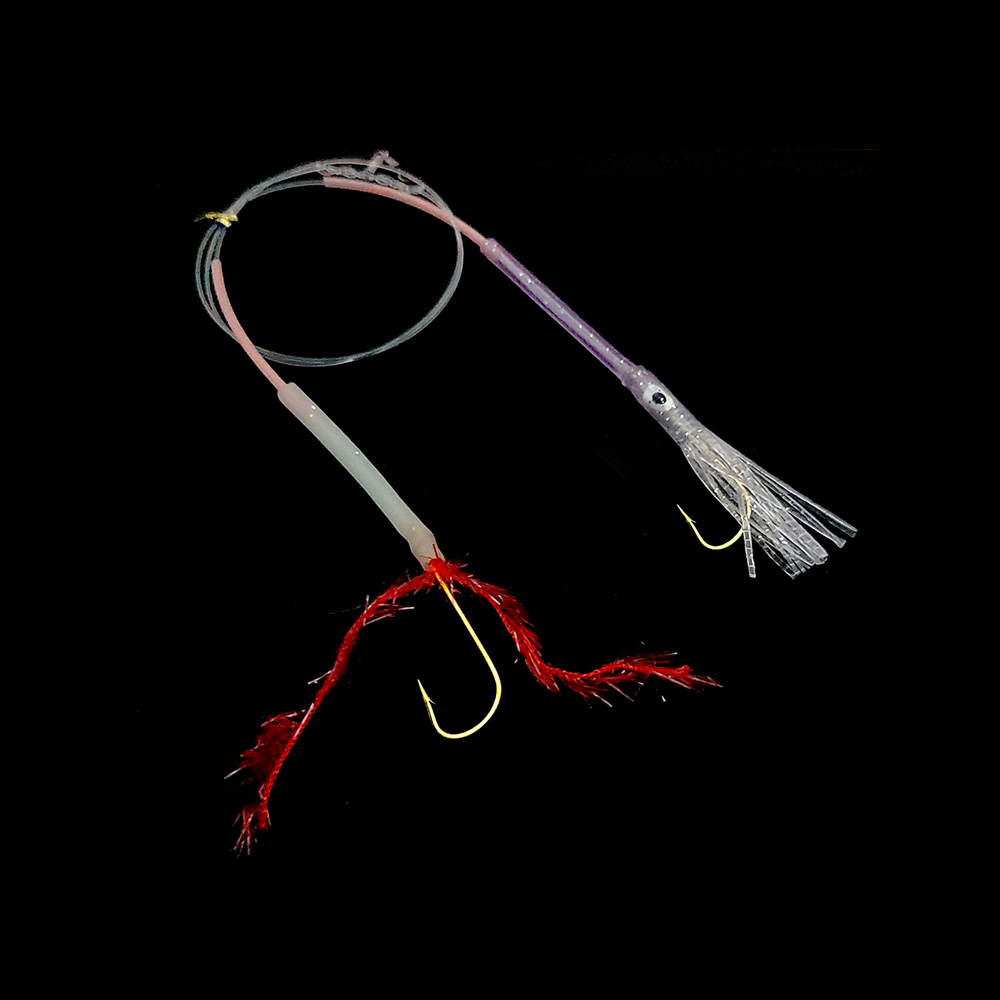 백경 BK-527 BK-528 텐빈용 갈치 쌍바늘 채비 아가미 야광틴셀 아가미 꼴뚜기 - 상세 이미지 5