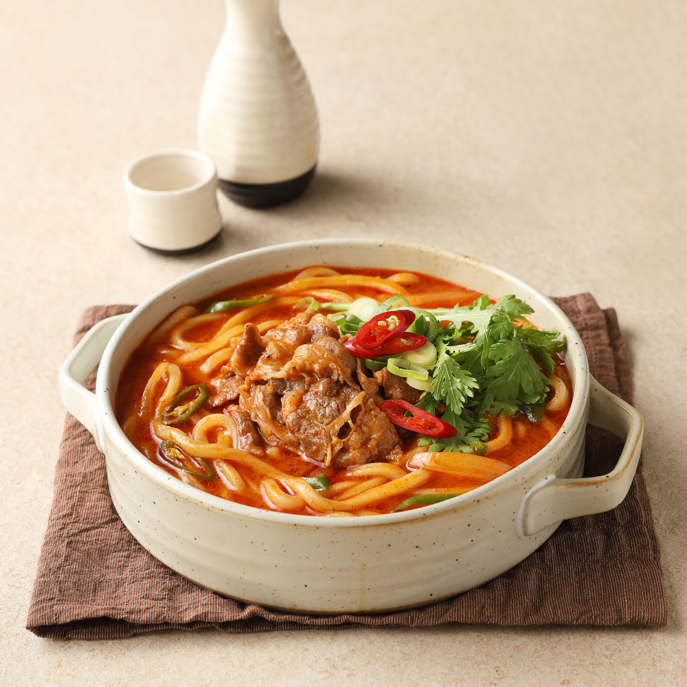푸딩프렙 얼큰 우삼겹 우동나베 460g x 2개 밀키트 간편조리세트 - 상세 이미지 5