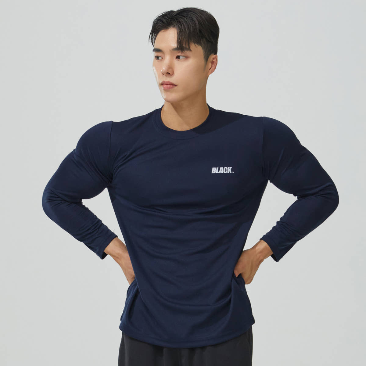 블랙몬스터핏 1+1 블랙몬스터핏 BLACK 긴팔 기능성 티셔츠 남성