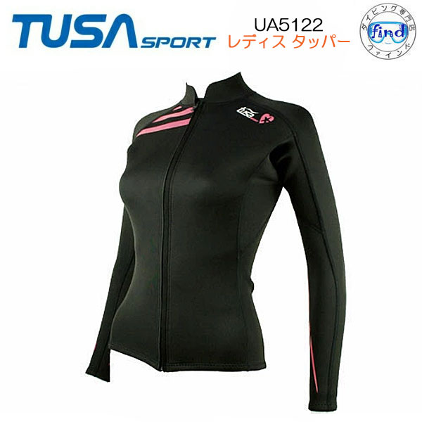 투사 TUSA 여성 스포츠 웻수트 서핑 상의 UA5122 블랙x핑크 - 상품 이미지
