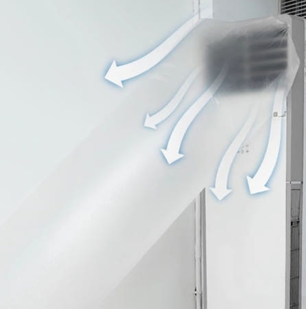 에어컨 바람막이 비닐 바람통로 내방 안방 시원한 바람 유도 공기 통로 가림막