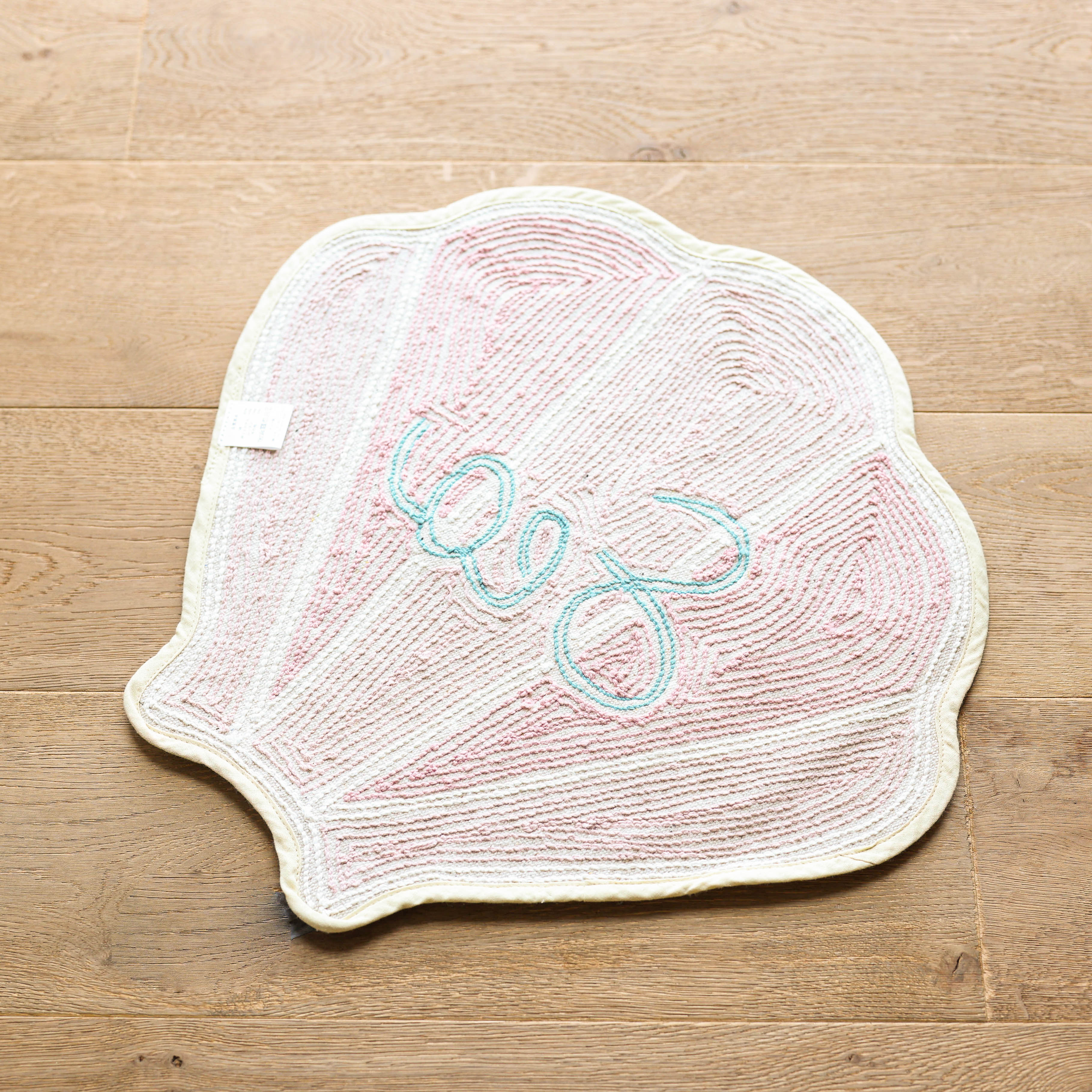 러블리 베이비 핑크 쉘 순면 욕실 발매트