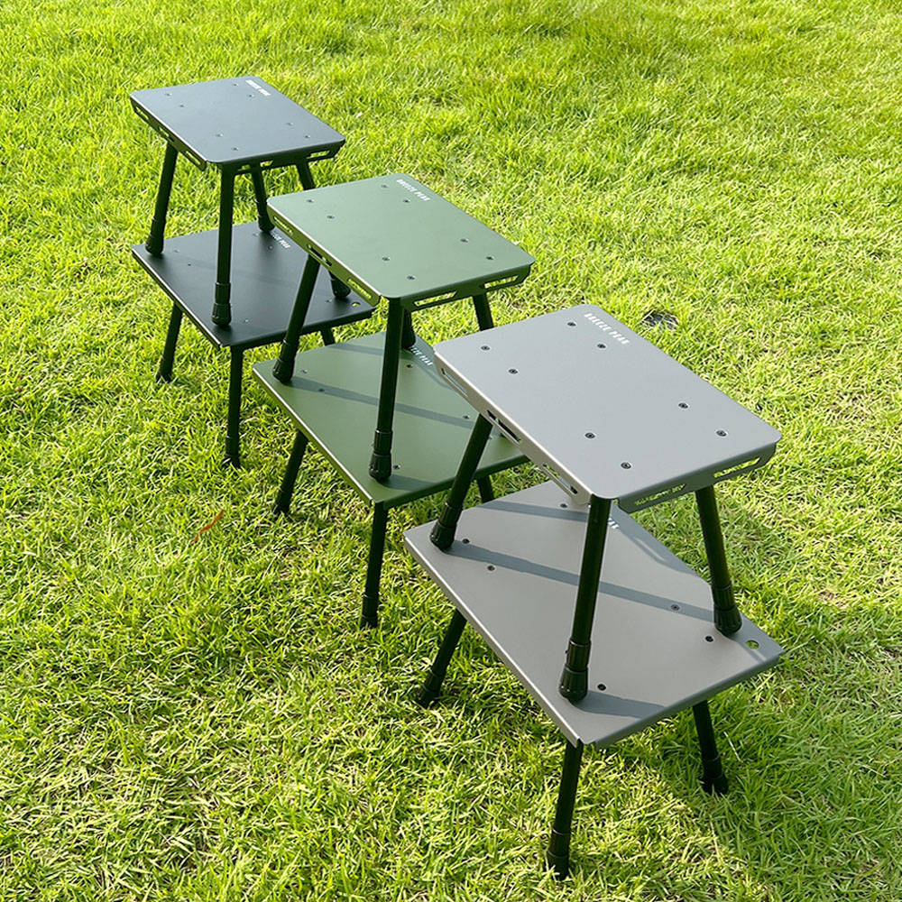 캠핑 멀티 테이블 사이드 보조 미니 경량 높이조절 택티컬 전술 그린 M