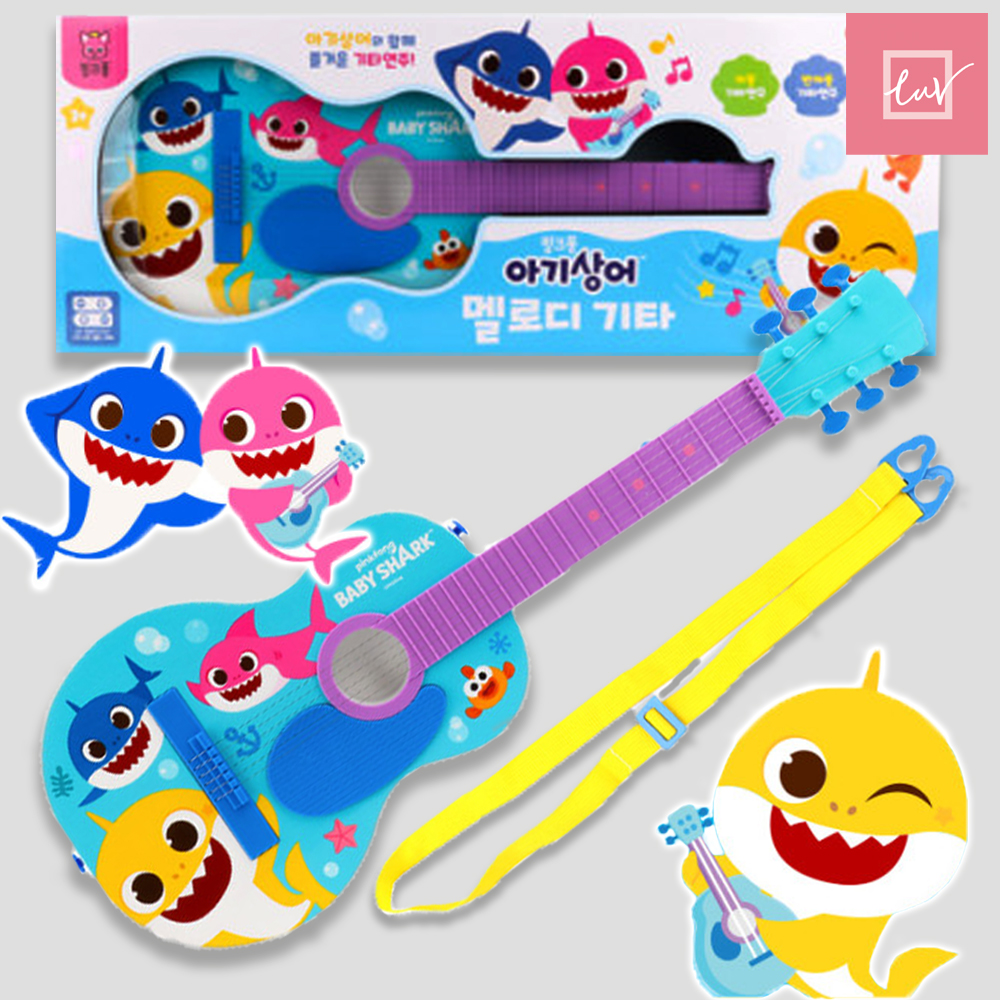 핑크퐁 아기상어 장난감 기타 동요 리듬 멜로디 통기타 여아 남아 유아동 음악놀이 스티커세트 이미지 6