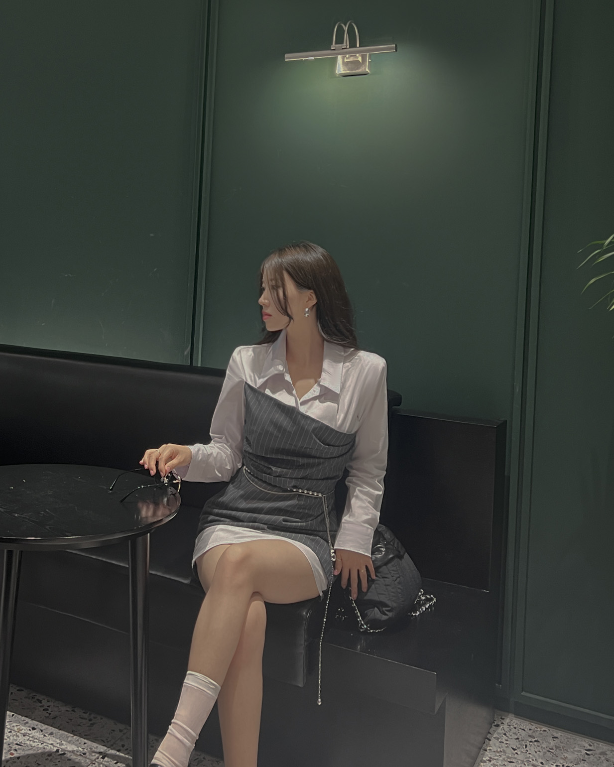 스트라이프셔츠원피스 셔츠형원피스 정장원피스 - 상세 이미지 2