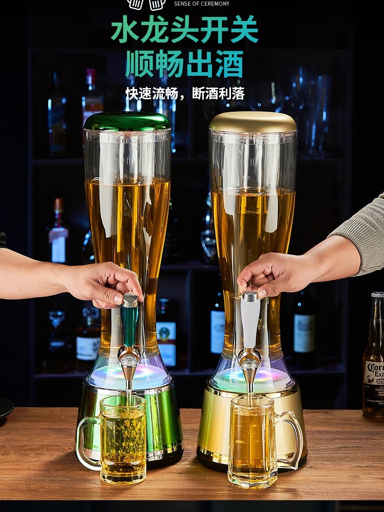 와인디스펜서 제조기 대용량 위스키 가정용 생맥주 혼술 샴페인 골드 - 상세 이미지 3
