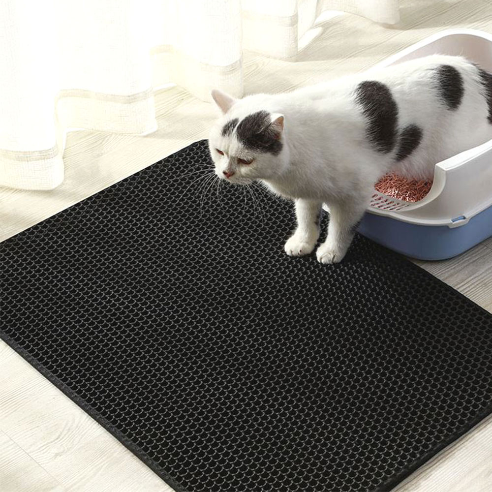 고양이 모래 매트 반려 벌집 토퍼 바닥 발판 미끄럼방지 소음 패드