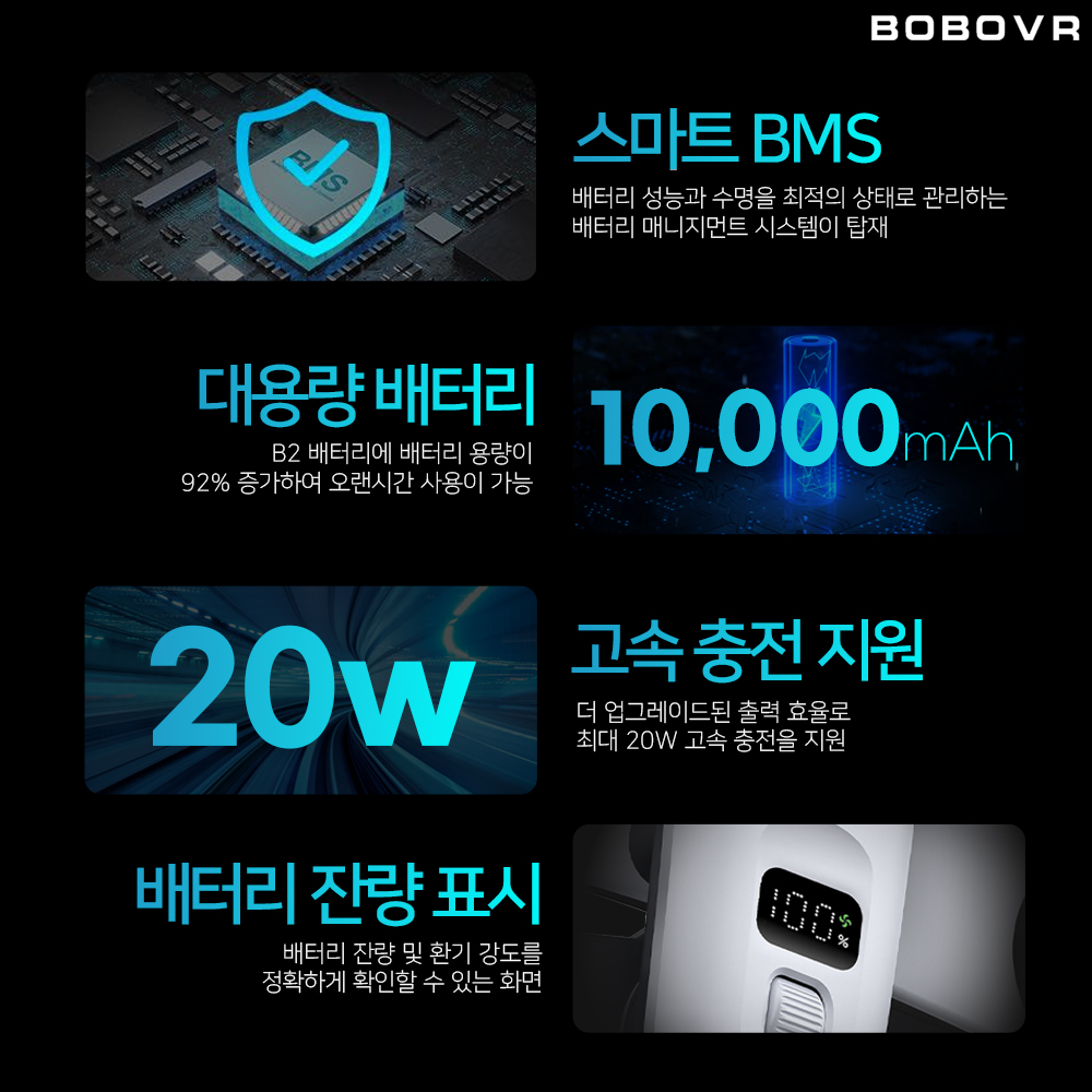 메타퀘스트3 스트랩 3S호환 배터리 헤드스트랩 BOBOVR S3 PRO 악세사리 이미지 4
