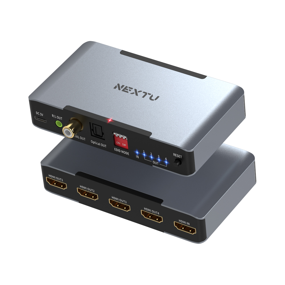 부요아 1대4 8K 모니터 HDMI 분배기 오디오 분리 다운스케일 - 상품 이미지