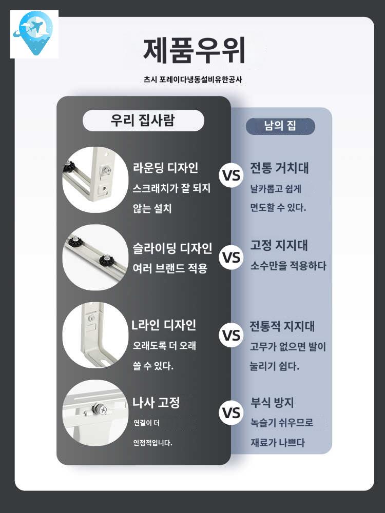 천장 거치대 설치 브래킷 실외기 활용 에어컨 공간 받침대 - 상세 이미지 2