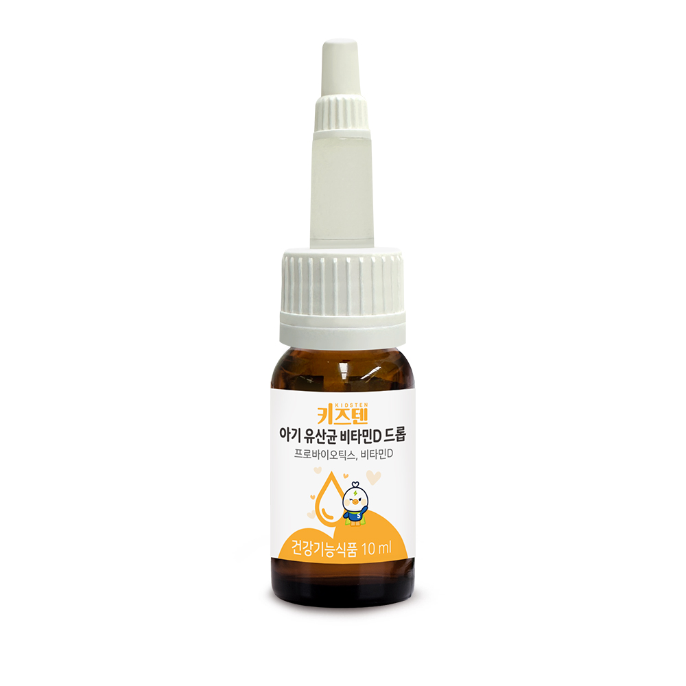 키즈텐 베이비 유아 아기 유산균 비타민D 영양제 드롭 액상 10ml, 4개 - 상세 이미지 4