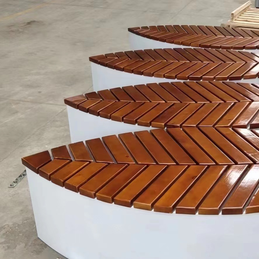 나뭇잎 모양 야외 벤치 공원 인테리어 가드닝 정원 의자 나무