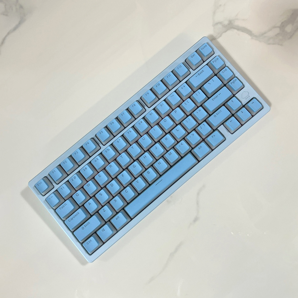 푸딩 투명 키캡 스카이블루 LED RGB 반투명 OEM PBT 커스텀 키보드키캡 117키 - 상세 이미지 5
