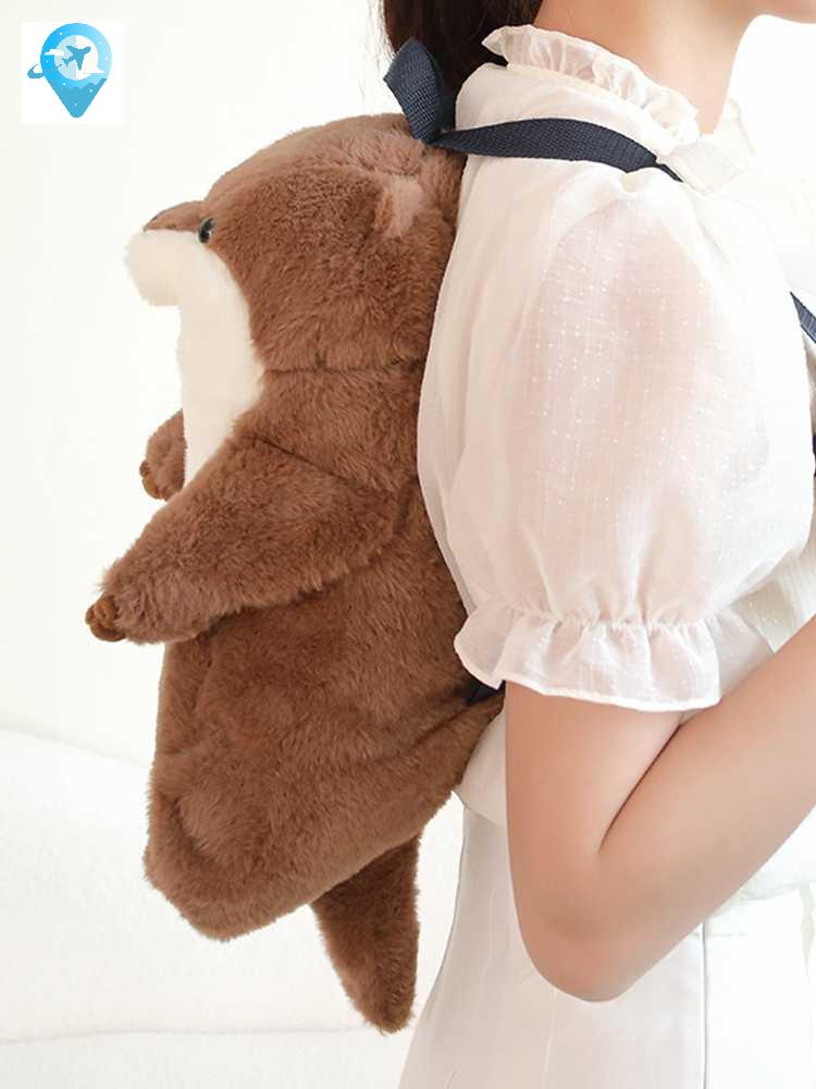 동물 수달가방 선물 백팩 해달 수달인형 인형 귀여운 - 상세 이미지 2