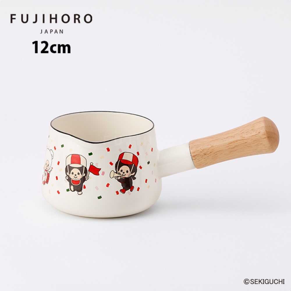 후지호로 법랑 몬치치 렛츠 퍼레이드 밀크팟 12cm