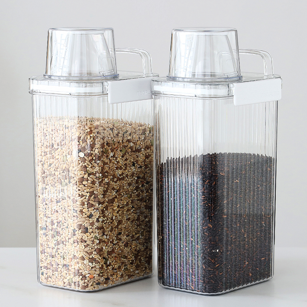 1+1 네오플램 밀폐 잡곡통 1.8L, 2개 제품 이미지