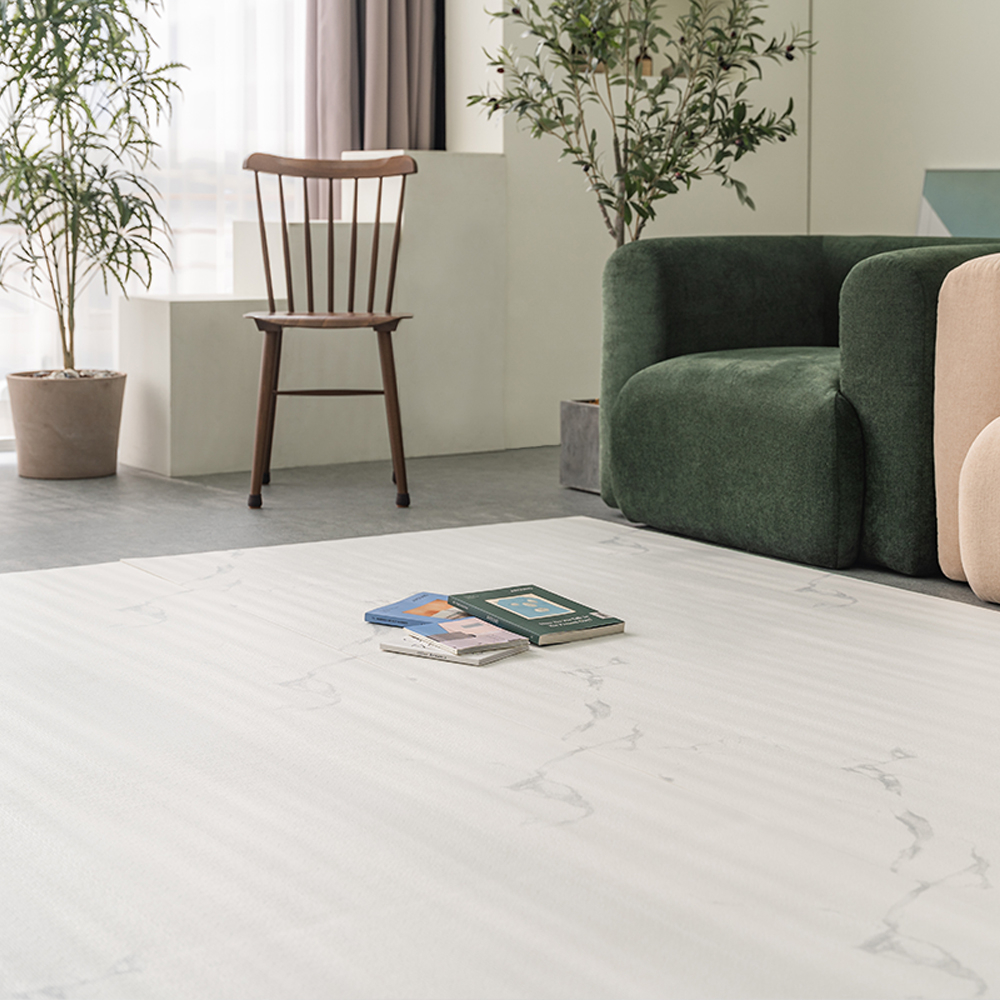 리포소홈 층간소음 아기 유아 거실 놀이방 롤매트 pvc 셀프시공 아이보리 50x100x1.6