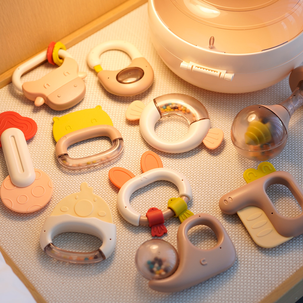 푸르베베 열탕소독가능 북유럽 감성 딸랑이 치발기 10종 세트 신생아 장난감 돌 아기 백일 선물