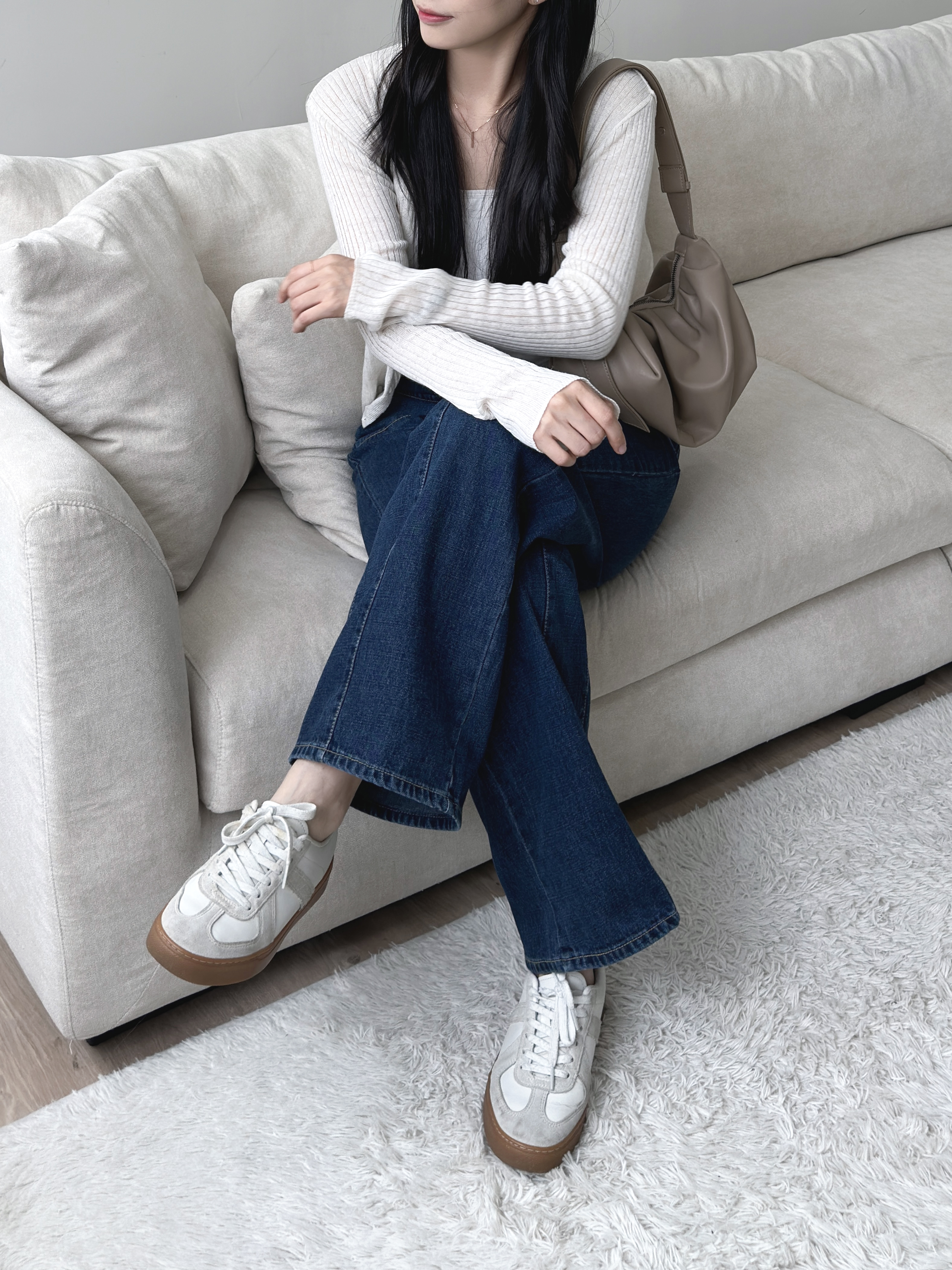 에브리 밴딩 라인 스트레이트 데님 팬츠 상세 이미지 9