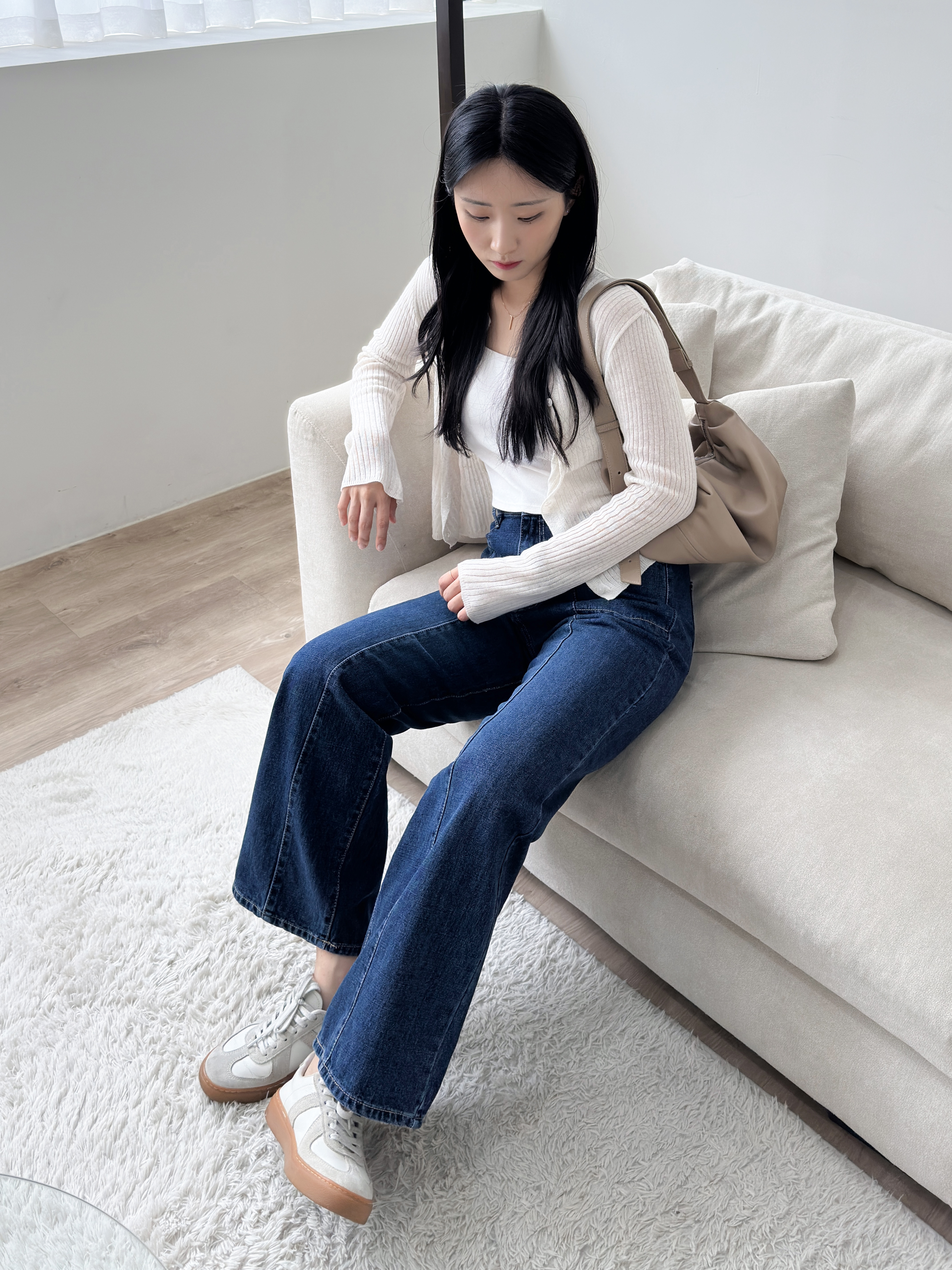 에브리 밴딩 라인 스트레이트 데님 팬츠 상세 이미지 11