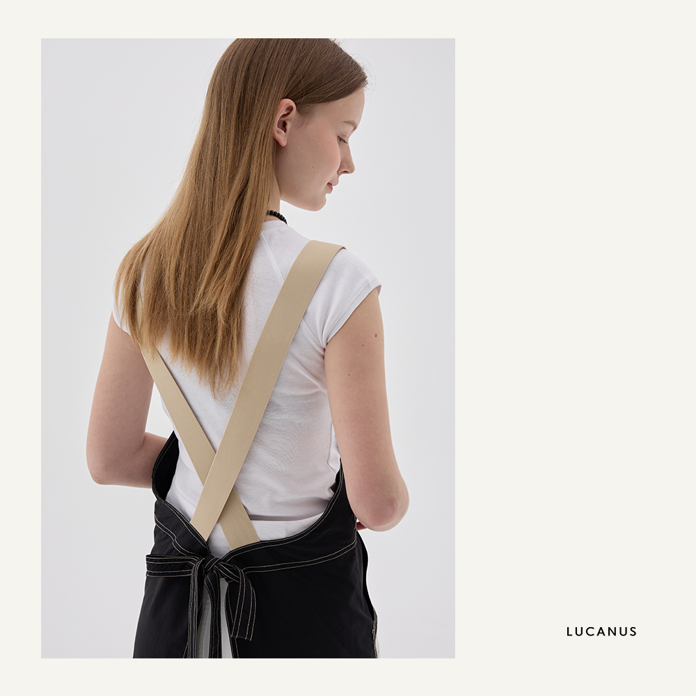 루카너스 데이즈 방수 에이프런 롱 원피스형 예쁜 네일앞치마 카페 공방 미용앞치마