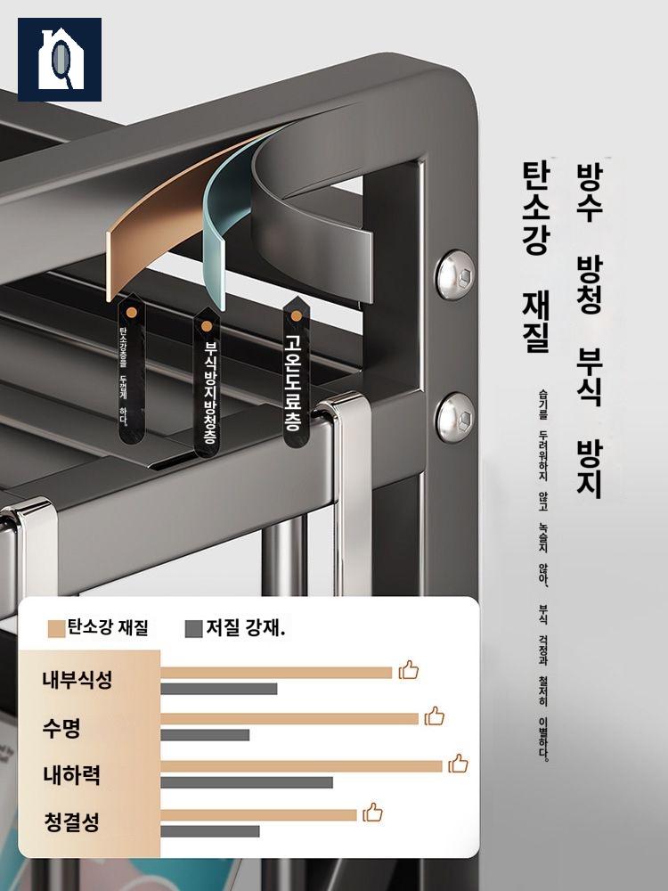 이동식 북트롤리 간이 북트레일러 책꽂이 북카트 - 상세 이미지 3