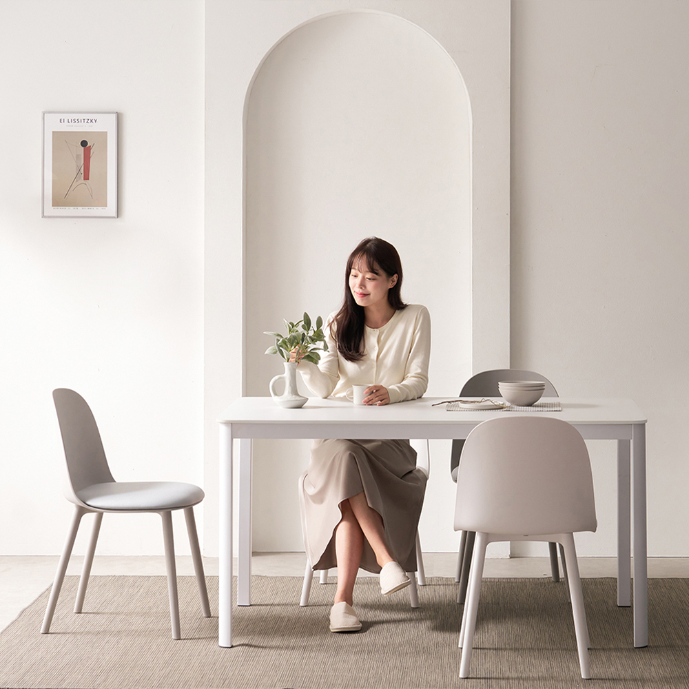 데니스 12T 포세린 세라믹 식탁 의자 세트 4인용 1200 (의자4)