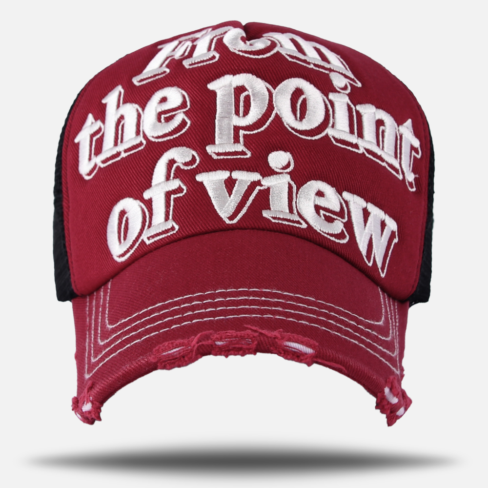 국내제작 빈티지 야구모자 from the point of view 메쉬캡 시원한 망사 모자 - 메인 이미지